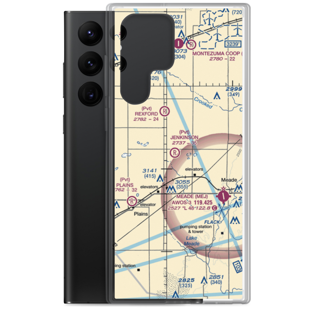 Jenkinson Airport (SN12) VFR Sectional Samsung Case Samsung Galaxy S22 Ultra model shown