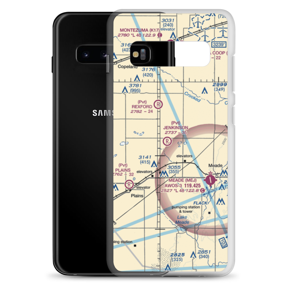 Jenkinson Airport (SN12) VFR Sectional Samsung Case Samsung Galaxy S10+ model shown