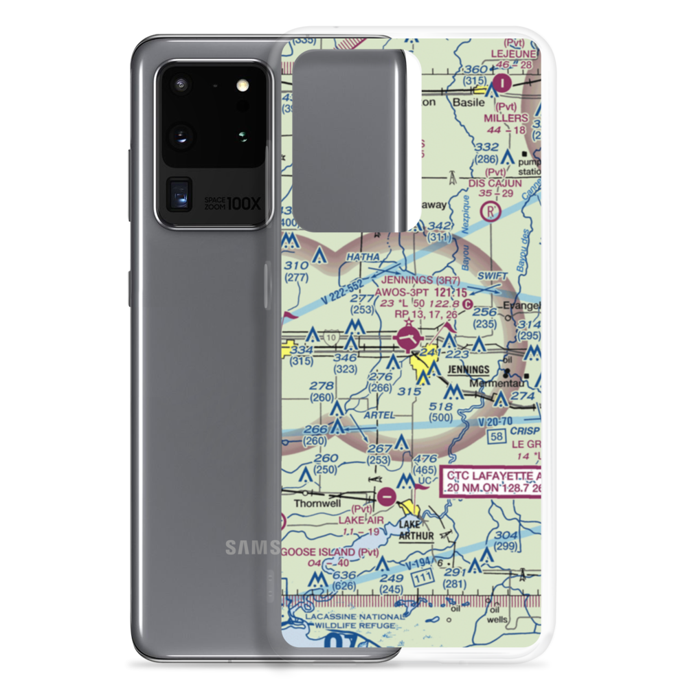 Jennings Airport (3R7) VFR Sectional Samsung Case Samsung Galaxy S20 Ultra model shown