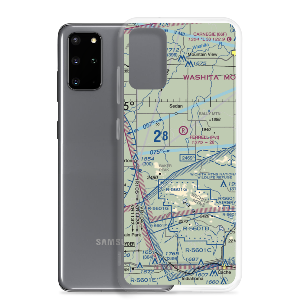 Jennings Ranch Airport (OL09) VFR Sectional Samsung Case Samsung Galaxy S20 Plus model shown