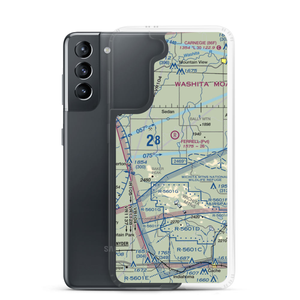 Jennings Ranch Airport (OL09) VFR Sectional Samsung Case Samsung Galaxy S21 model shown