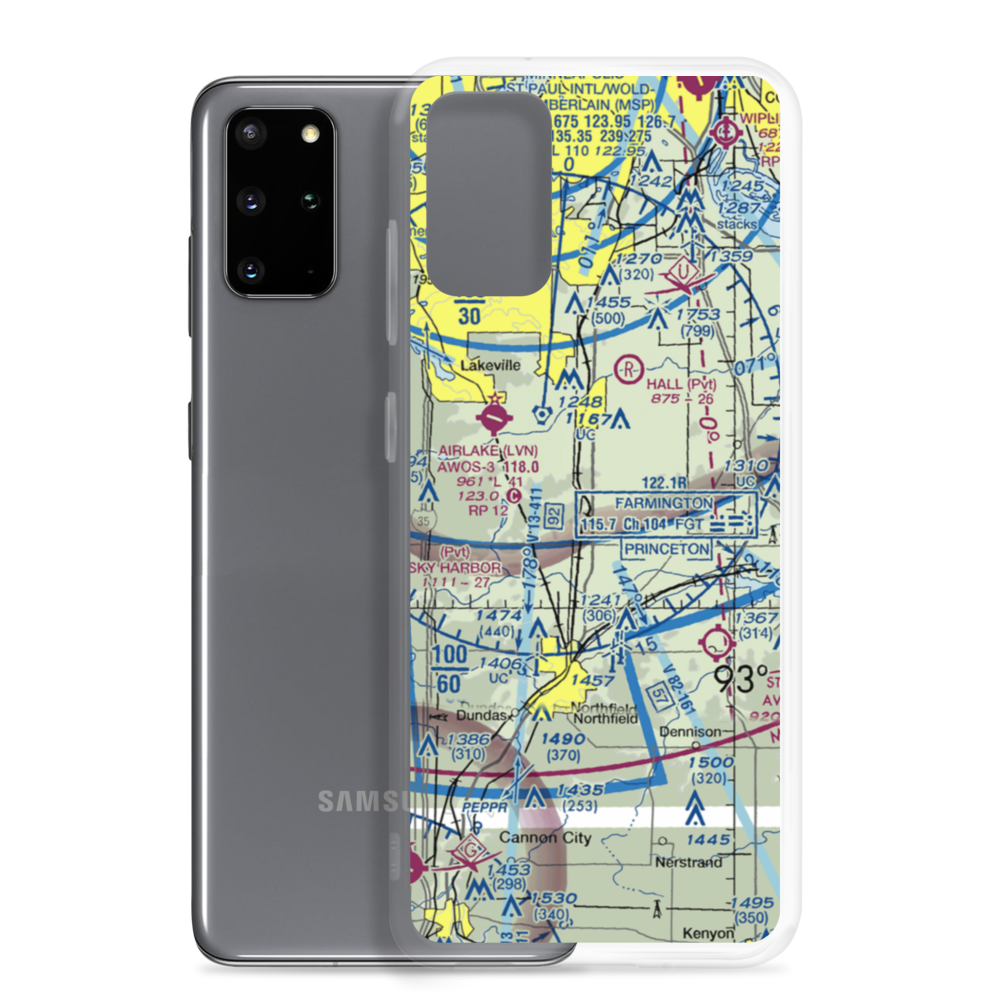 Jennrich Field (MN45) VFR Sectional Samsung Case Samsung Galaxy S20 Plus model shown
