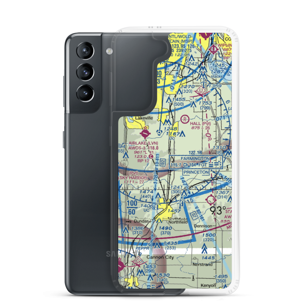 Jennrich Field (MN45) VFR Sectional Samsung Case Samsung Galaxy S21 model shown