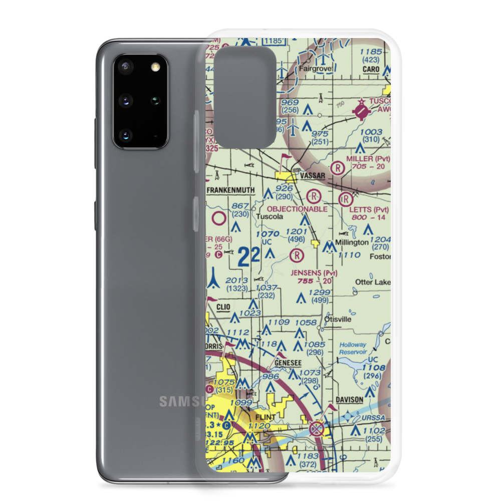 Jensen Field (6MI1) VFR Sectional Samsung Case Samsung Galaxy S20 Plus model shown