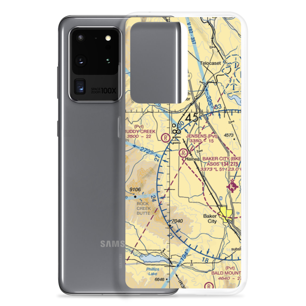 Jensens Strip (OR11) VFR Sectional Samsung Case Samsung Galaxy S20 Ultra model shown