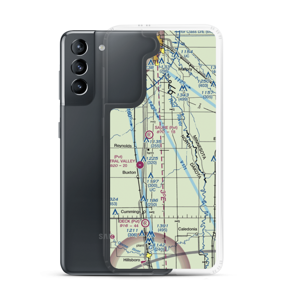Jenson Airport (NA01) VFR Sectional Samsung Case Samsung Galaxy S21 model shown