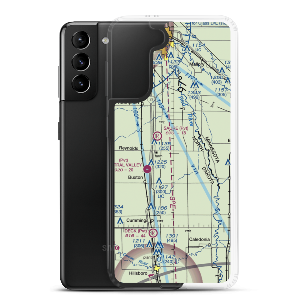 Jenson Airport (NA01) VFR Sectional Samsung Case Samsung Galaxy S21 Plus model shown