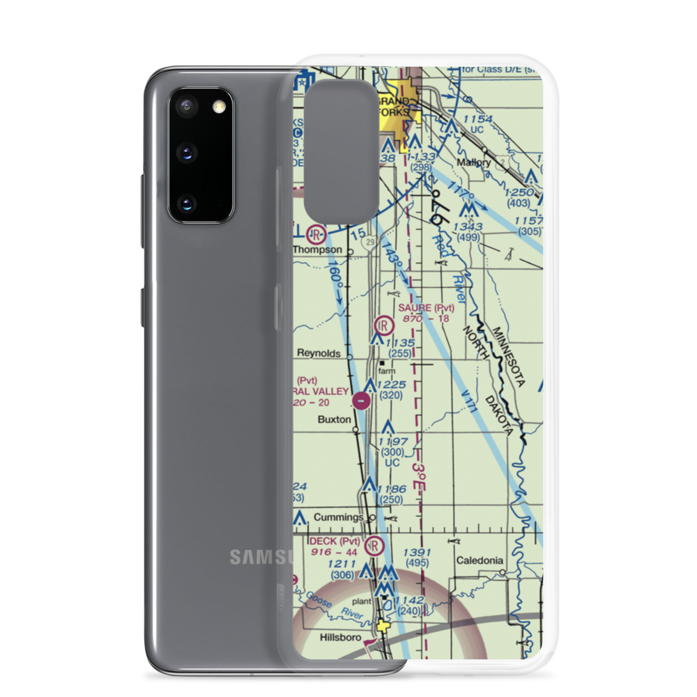 Jenson Airport (NA01) VFR Sectional Samsung Case Samsung Galaxy S20 model shown
