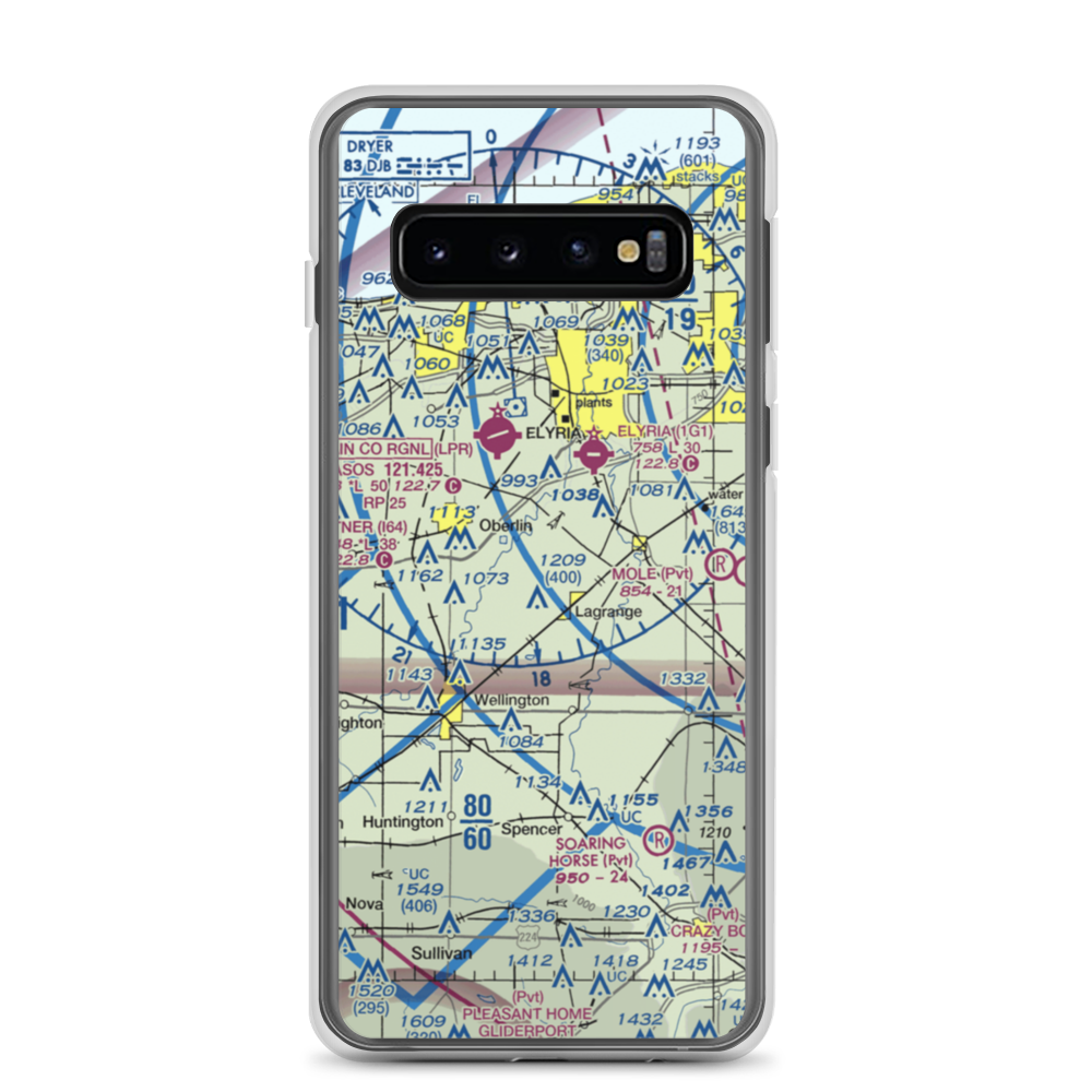 Jer-Mar Airpark (18OH) VFR Sectional Samsung Case Samsung Galaxy S10 model shown