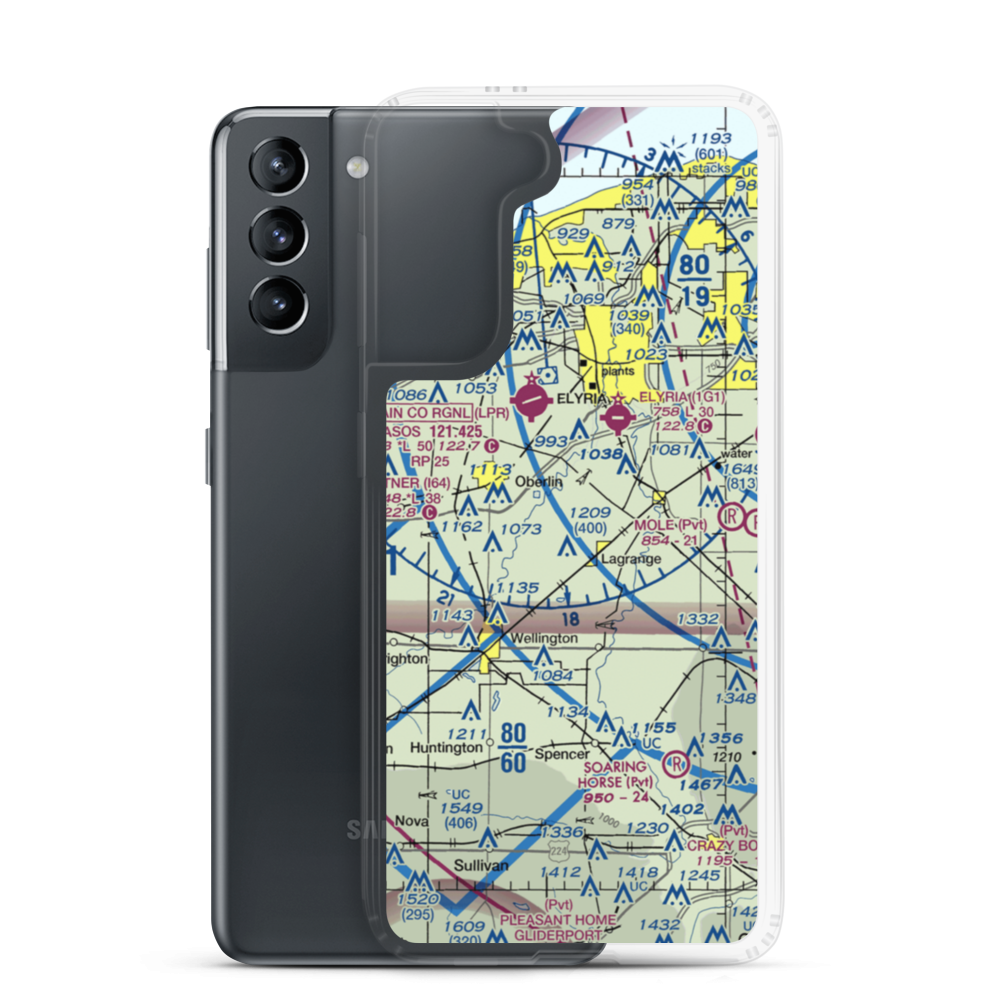 Jer-Mar Airpark (18OH) VFR Sectional Samsung Case Samsung Galaxy S21 model shown