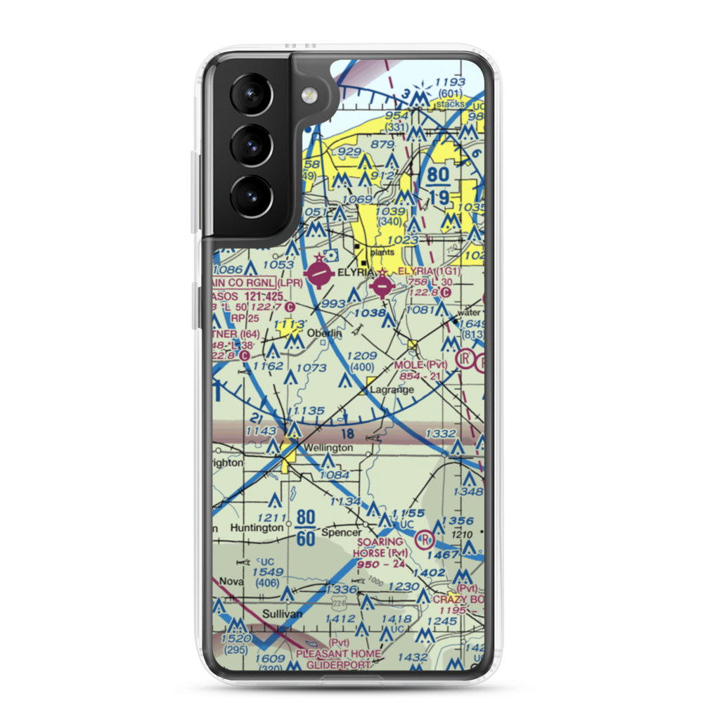 Jer-Mar Airpark (18OH) VFR Sectional Samsung Case Samsung Galaxy S21 Plus model shown