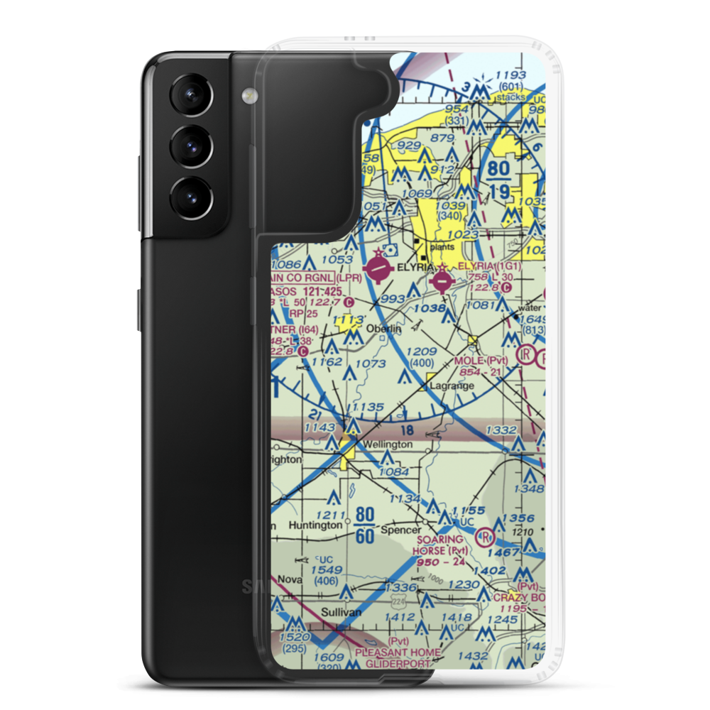Jer-Mar Airpark (18OH) VFR Sectional Samsung Case Samsung Galaxy S21 Plus model shown