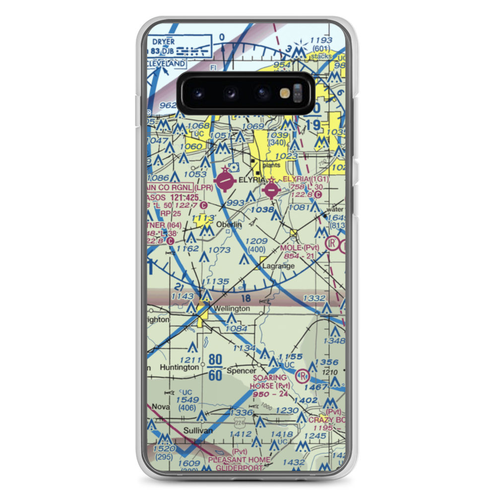 Jer-Mar Airpark (18OH) VFR Sectional Samsung Case Samsung Galaxy S10+ model shown