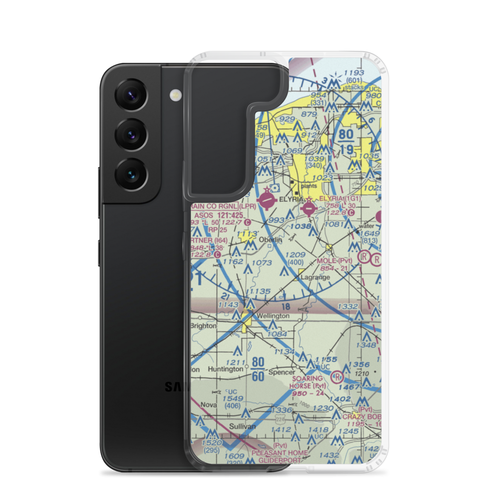Jer-Mar Airpark (18OH) VFR Sectional Samsung Case Samsung Galaxy S22 model shown