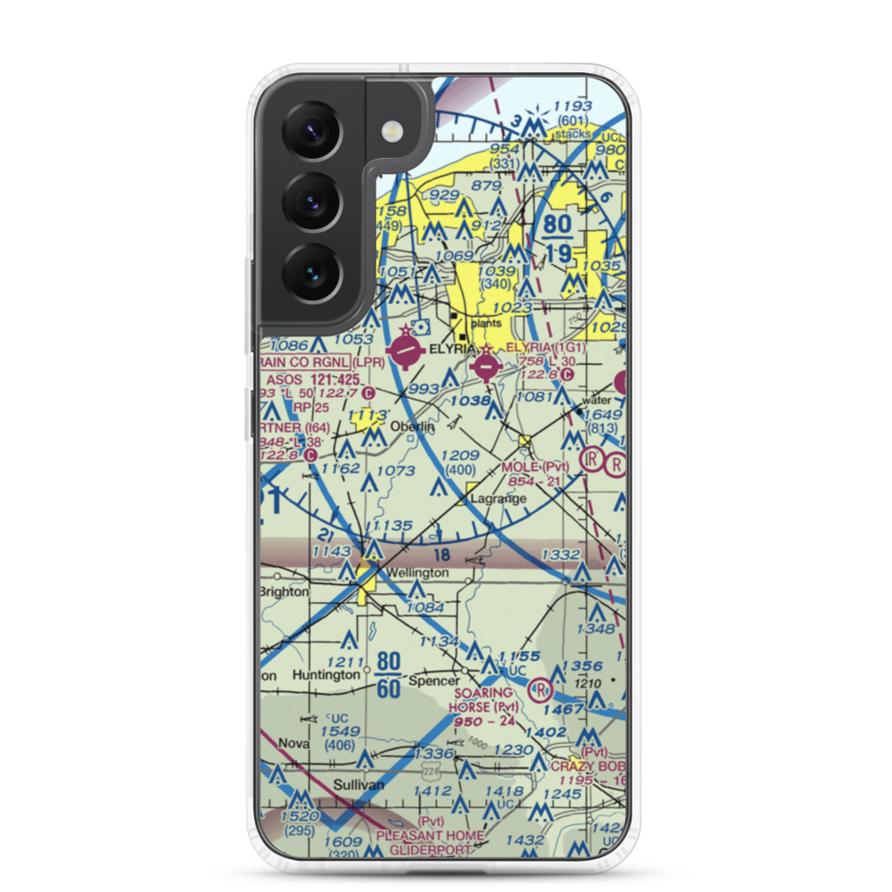 Jer-Mar Airpark (18OH) VFR Sectional Samsung Case Samsung Galaxy S22 Plus model shown