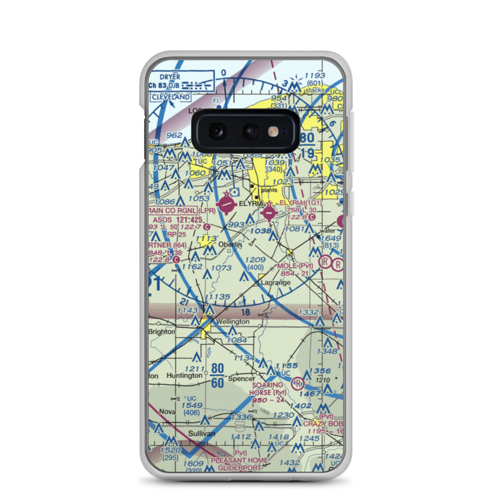 Jer-Mar Airpark (18OH) VFR Sectional Samsung Case Samsung Galaxy S10e model shown