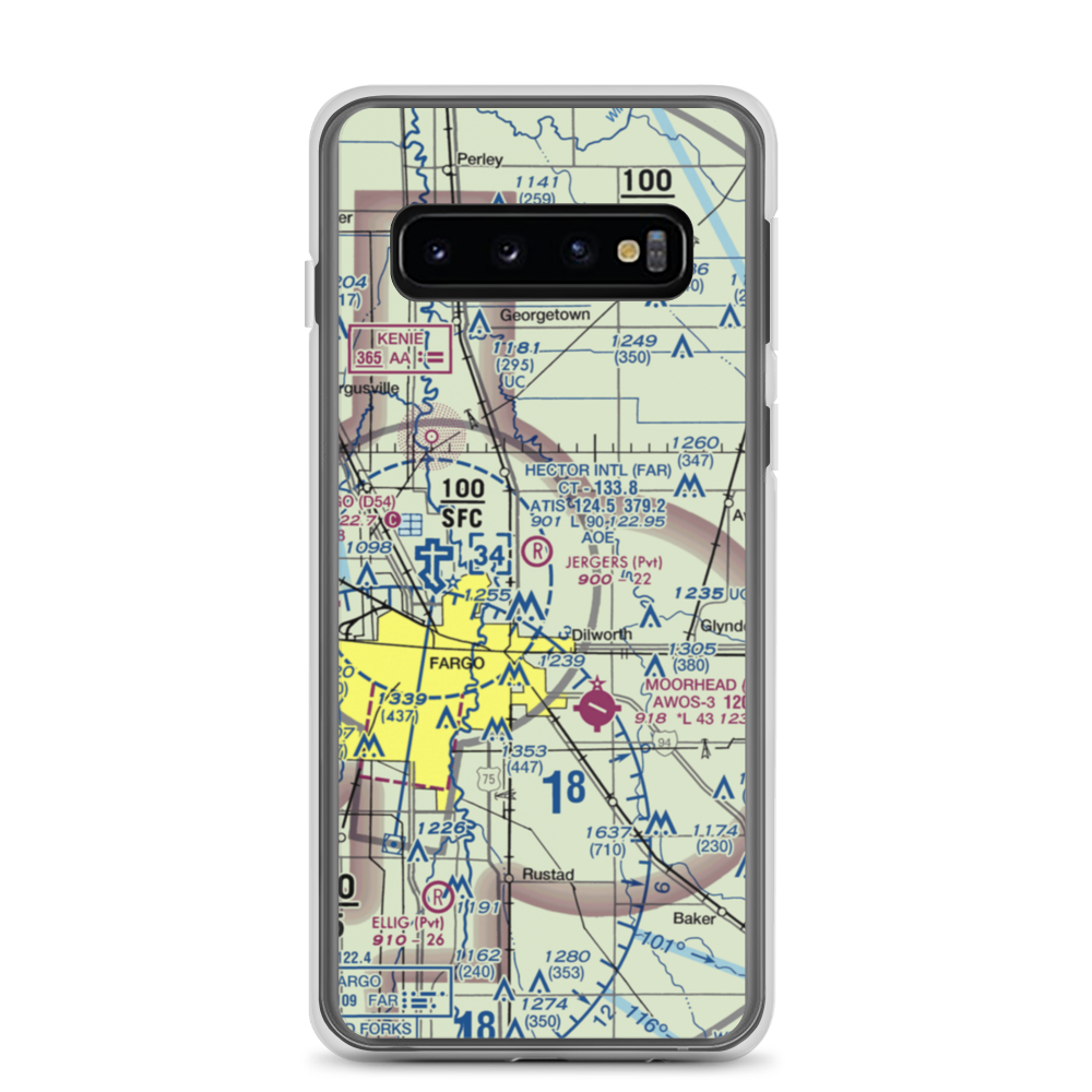 Jerger's Field (MN77) VFR Sectional Samsung Case Samsung Galaxy S10 model shown