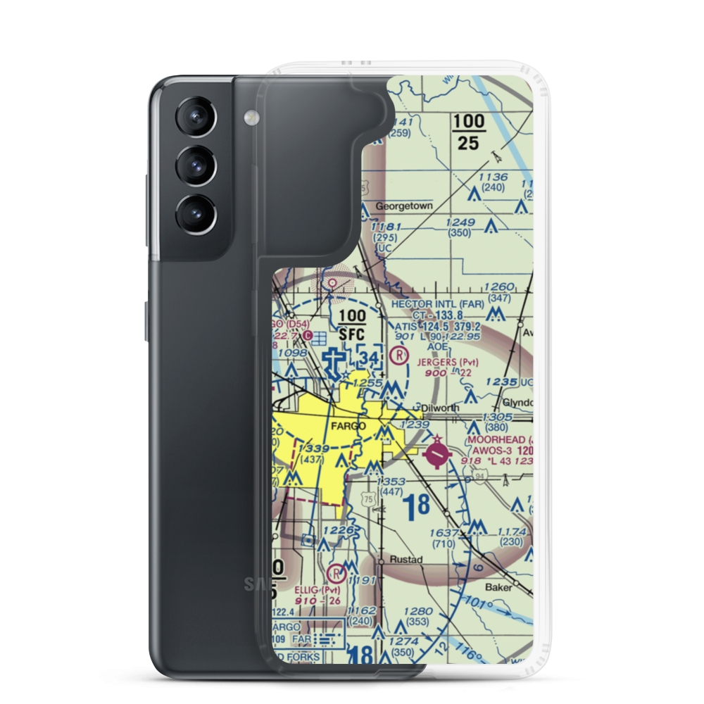 Jerger's Field (MN77) VFR Sectional Samsung Case Samsung Galaxy S21 model shown