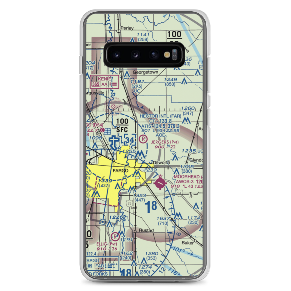 Jerger's Field (MN77) VFR Sectional Samsung Case Samsung Galaxy S10+ model shown