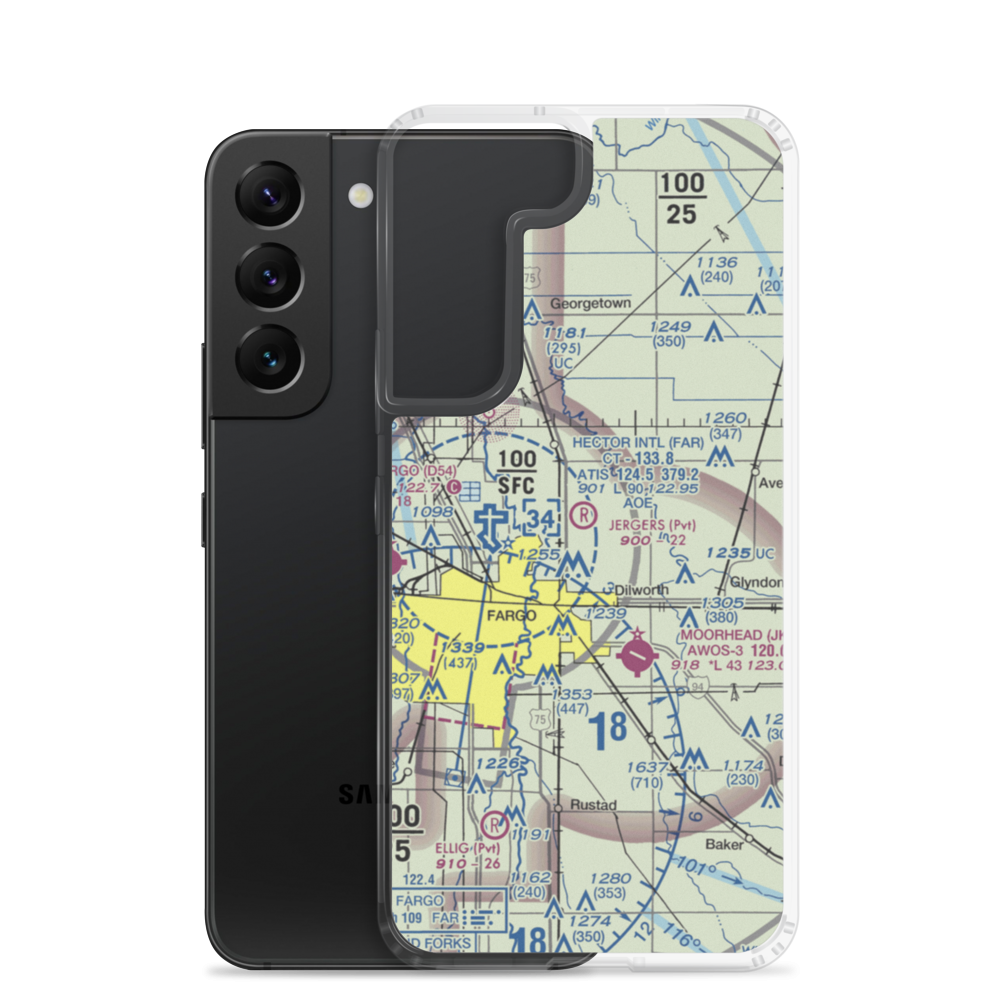 Jerger's Field (MN77) VFR Sectional Samsung Case Samsung Galaxy S22 model shown