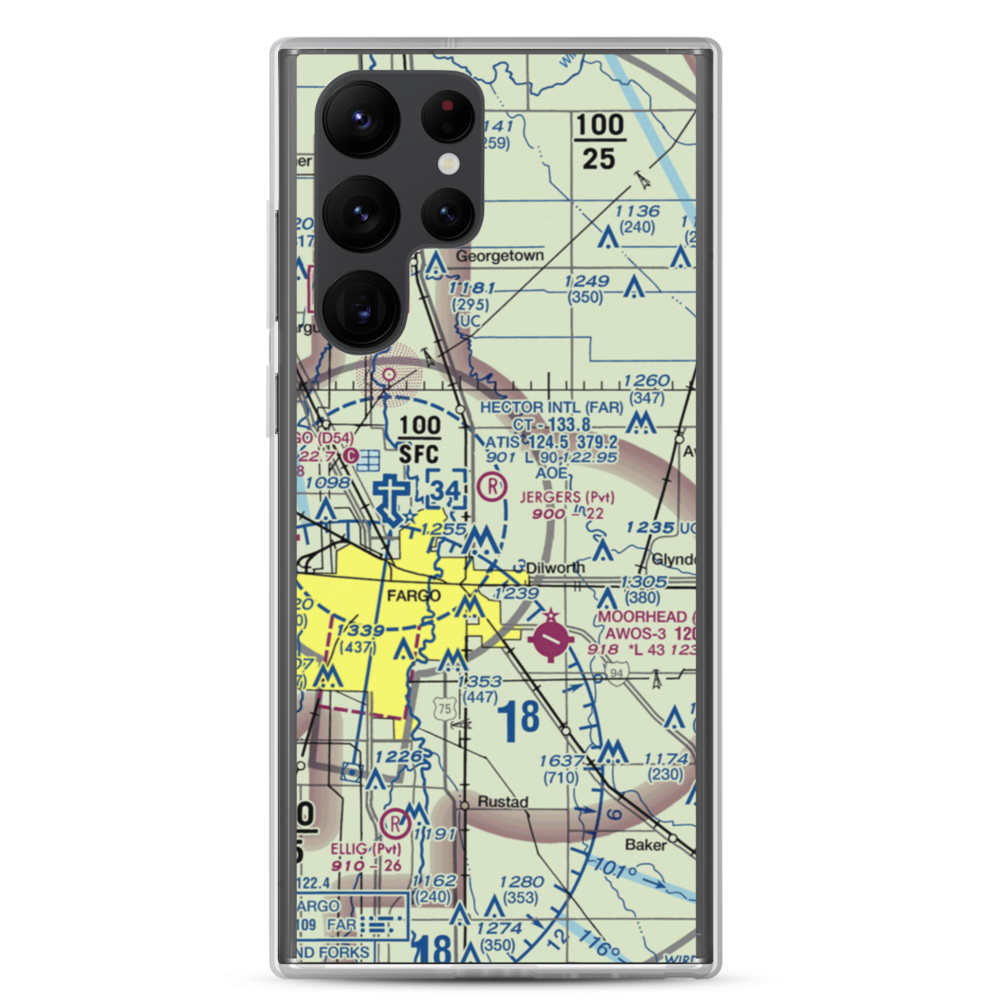 Jerger's Field (MN77) VFR Sectional Samsung Case Samsung Galaxy S22 Ultra model shown