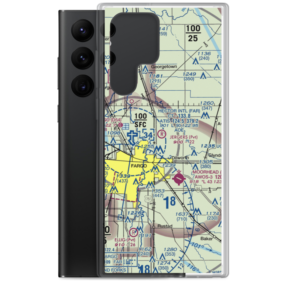 Jerger's Field (MN77) VFR Sectional Samsung Case Samsung Galaxy S22 Ultra model shown