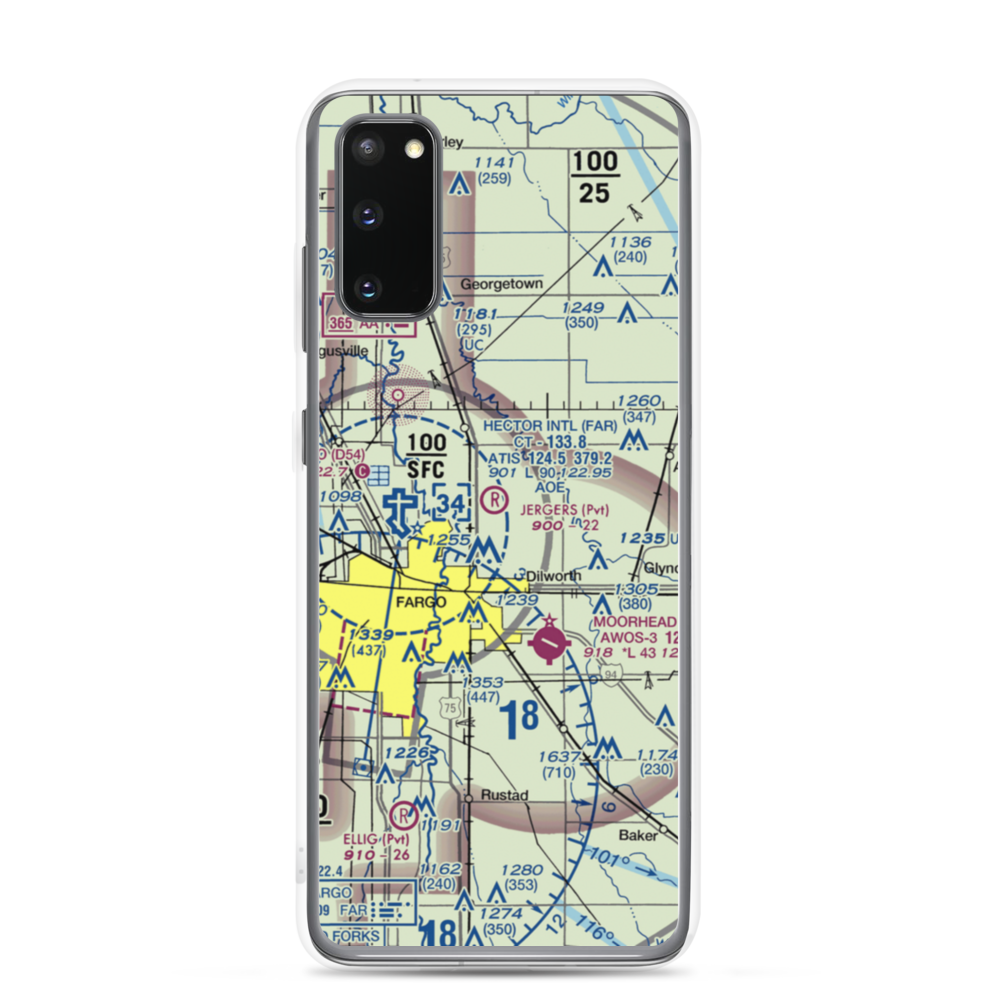 Jerger's Field (MN77) VFR Sectional Samsung Case Samsung Galaxy S20 model shown