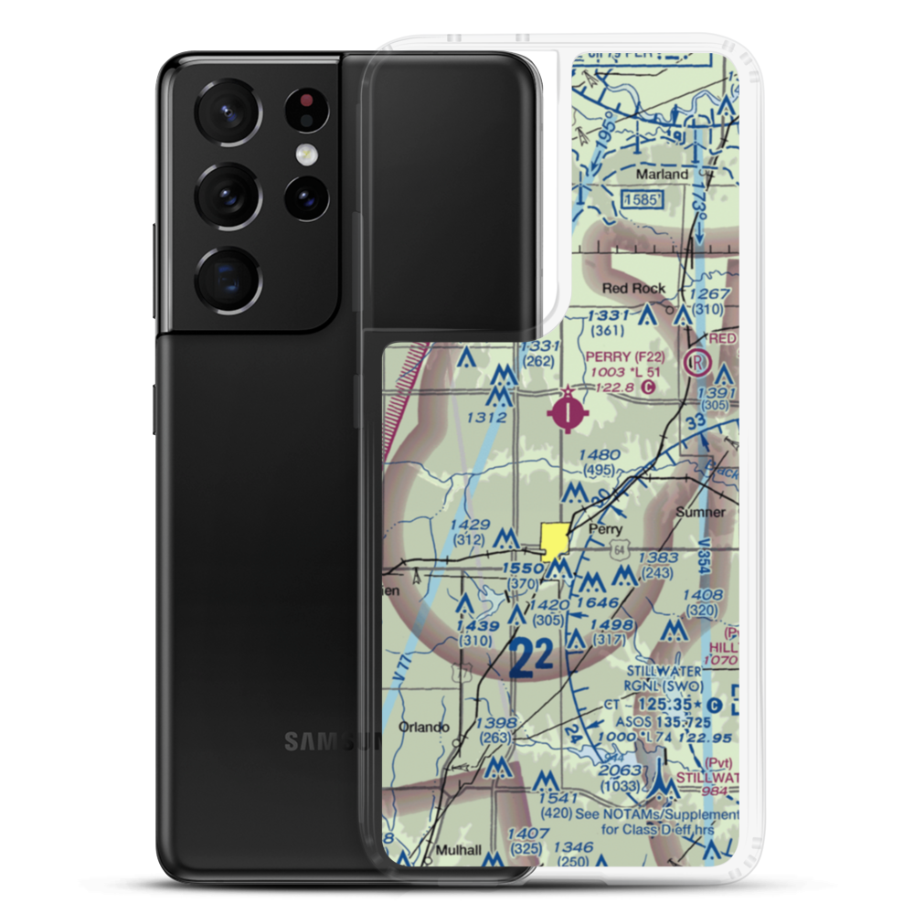 Jerome Airport (US-0115) VFR Sectional Samsung Case Samsung Galaxy S21 Ultra model shown