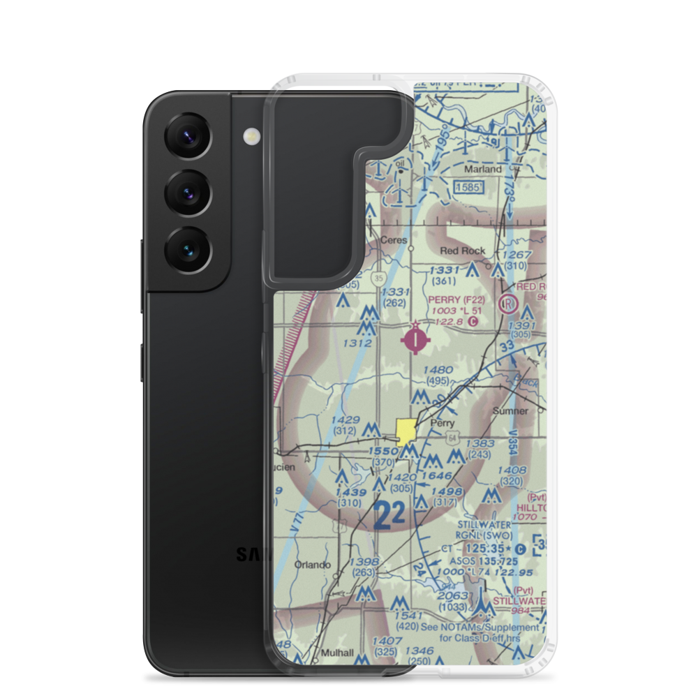 Jerome Airport (US-0115) VFR Sectional Samsung Case Samsung Galaxy S22 model shown