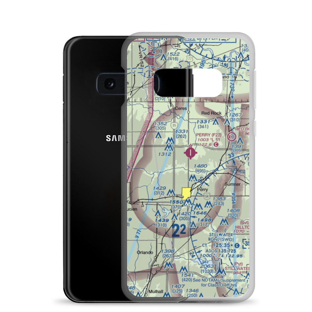Jerome Airport (US-0115) VFR Sectional Samsung Case Samsung Galaxy S10e model shown
