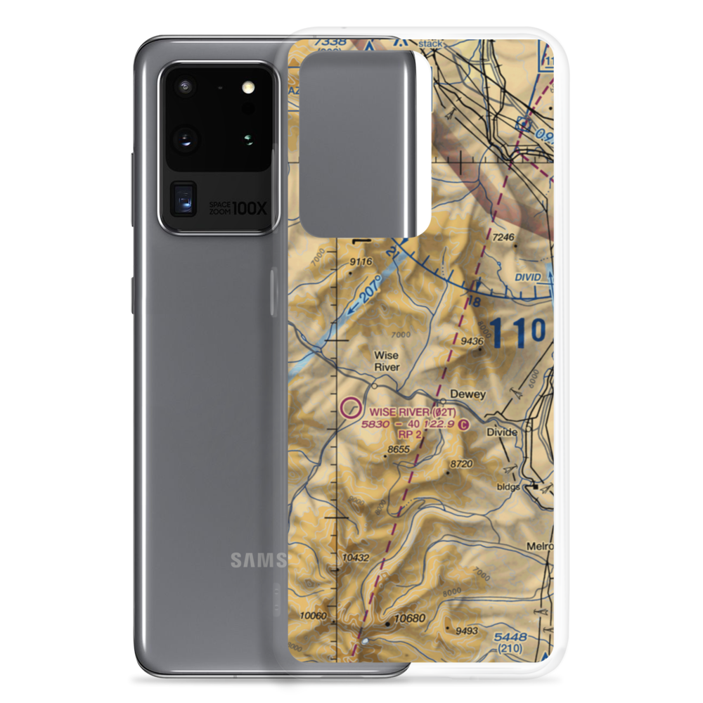 Jerry Creek Airport (MT14) VFR Sectional Samsung Case Samsung Galaxy S20 Ultra model shown