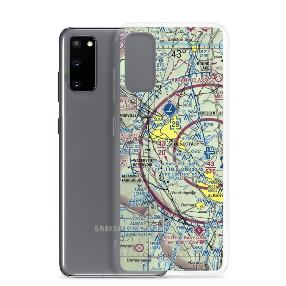 Jerry Phibbs Airport (NK43) VFR Sectional Samsung Case Samsung Galaxy S20 model shown