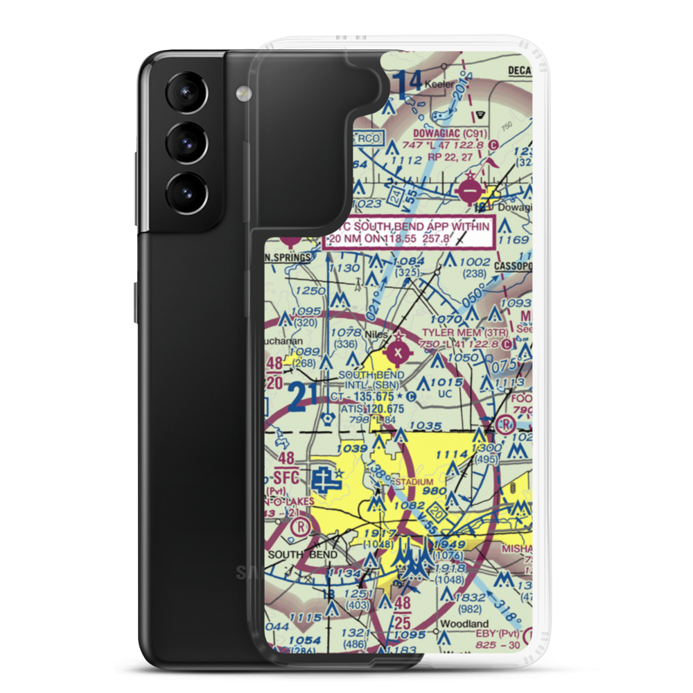 Jerry Tyler Memorial Airport (3TR) VFR Sectional Samsung Case Samsung Galaxy S21 Plus model shown