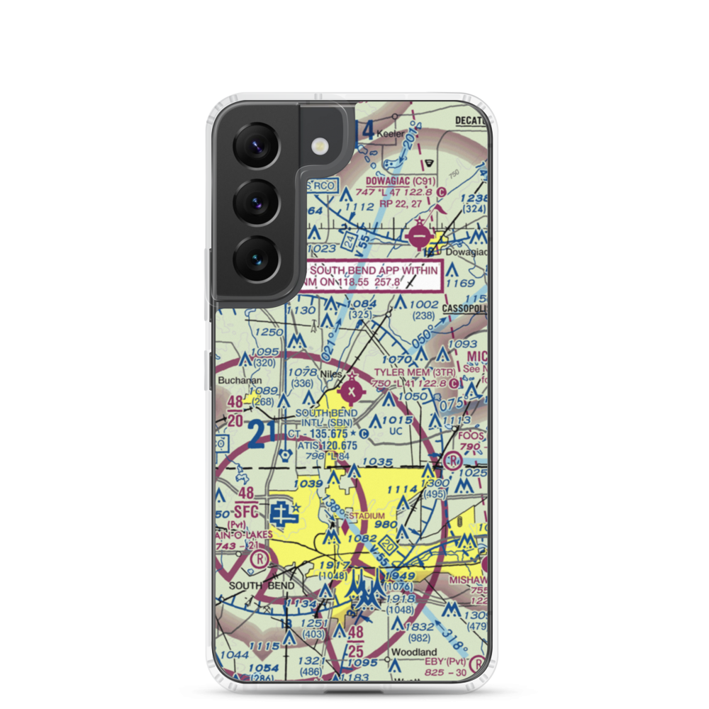 Jerry Tyler Memorial Airport (3TR) VFR Sectional Samsung Case Samsung Galaxy S22 model shown