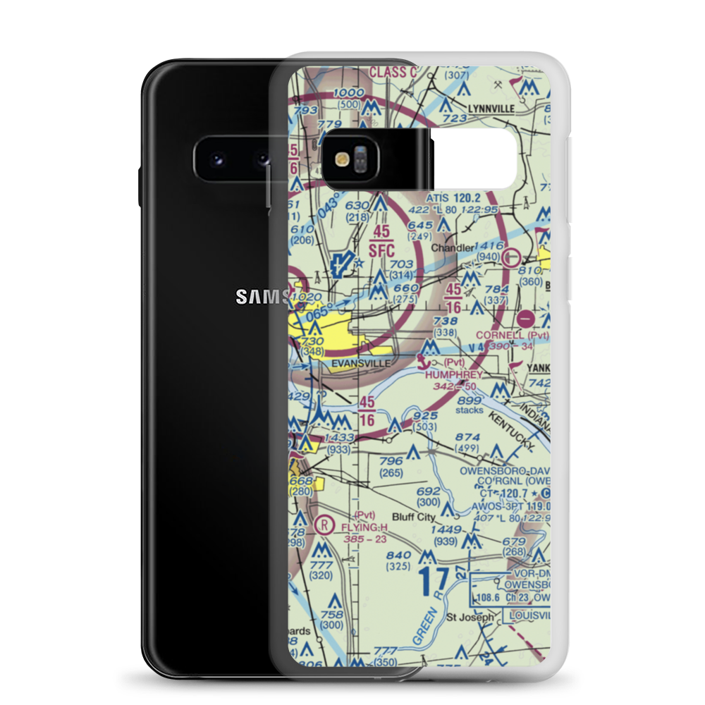 Jerry W. Humphrey Seaplane Base (IN59) VFR Sectional Samsung Case Samsung Galaxy S10 model shown