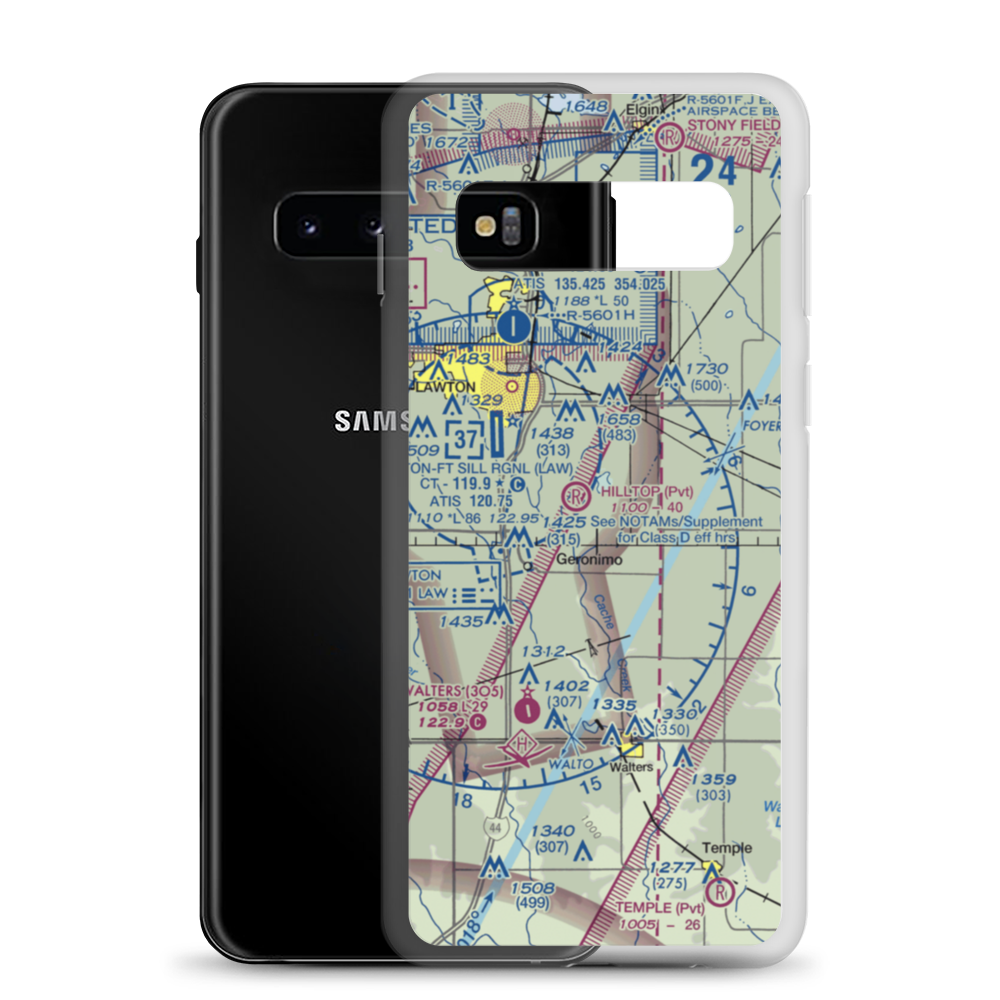 Jerry-Wright Airfield (4OL3) VFR Sectional Samsung Case Samsung Galaxy S10 model shown