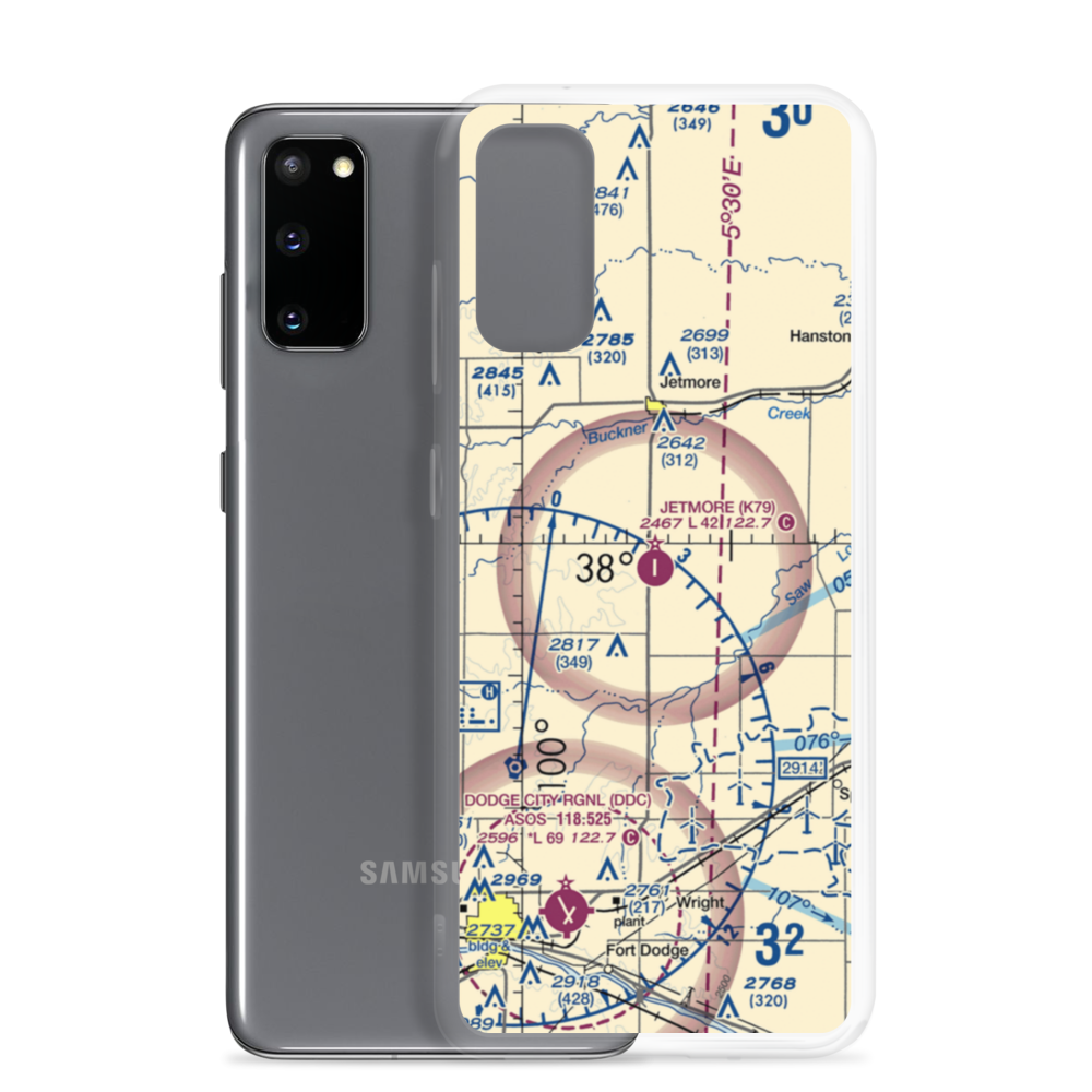 Jetmore Municipal Airport (K79) VFR Sectional Samsung Case Samsung Galaxy S20 model shown