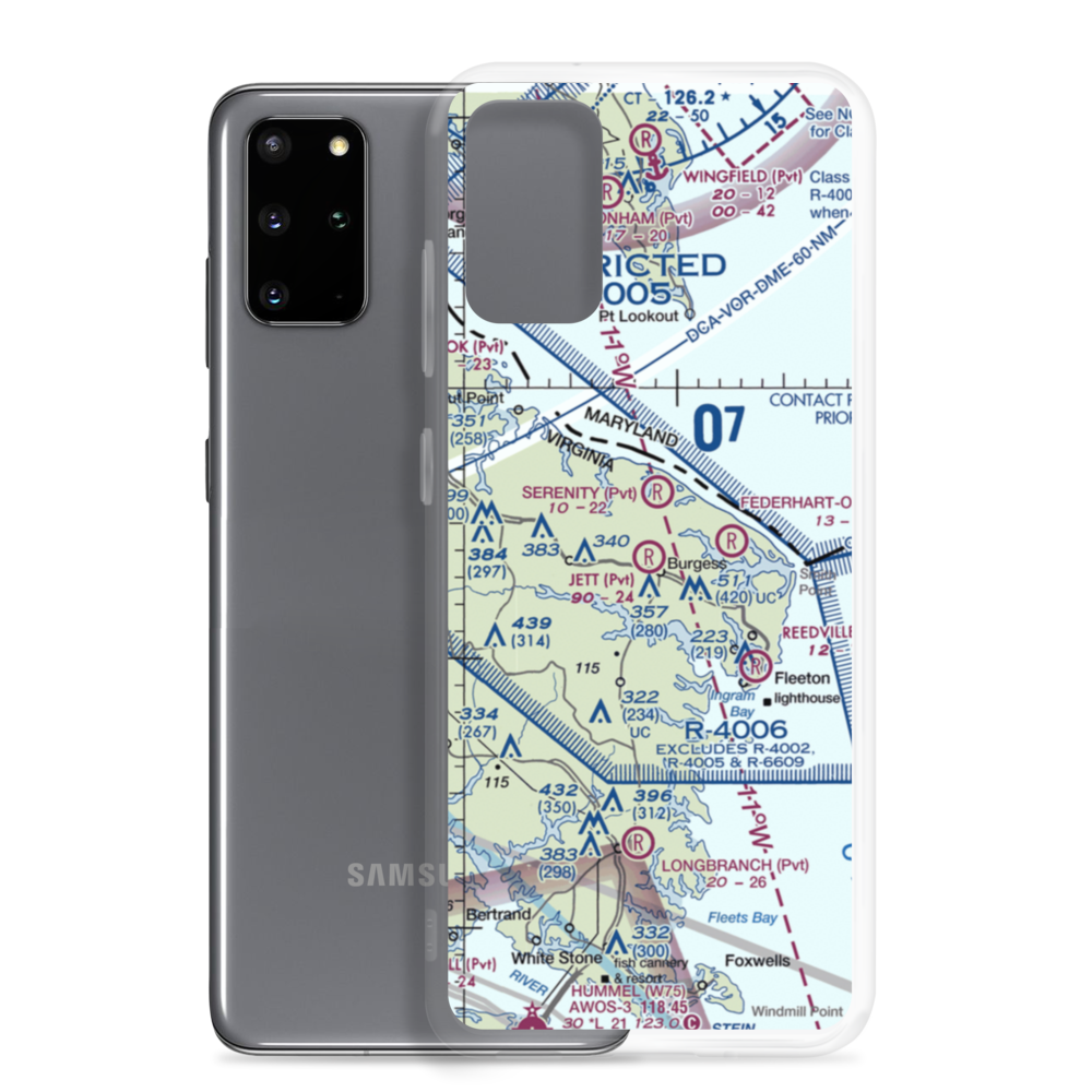 Jett Airpark (2VA1) VFR Sectional Samsung Case Samsung Galaxy S20 Plus model shown