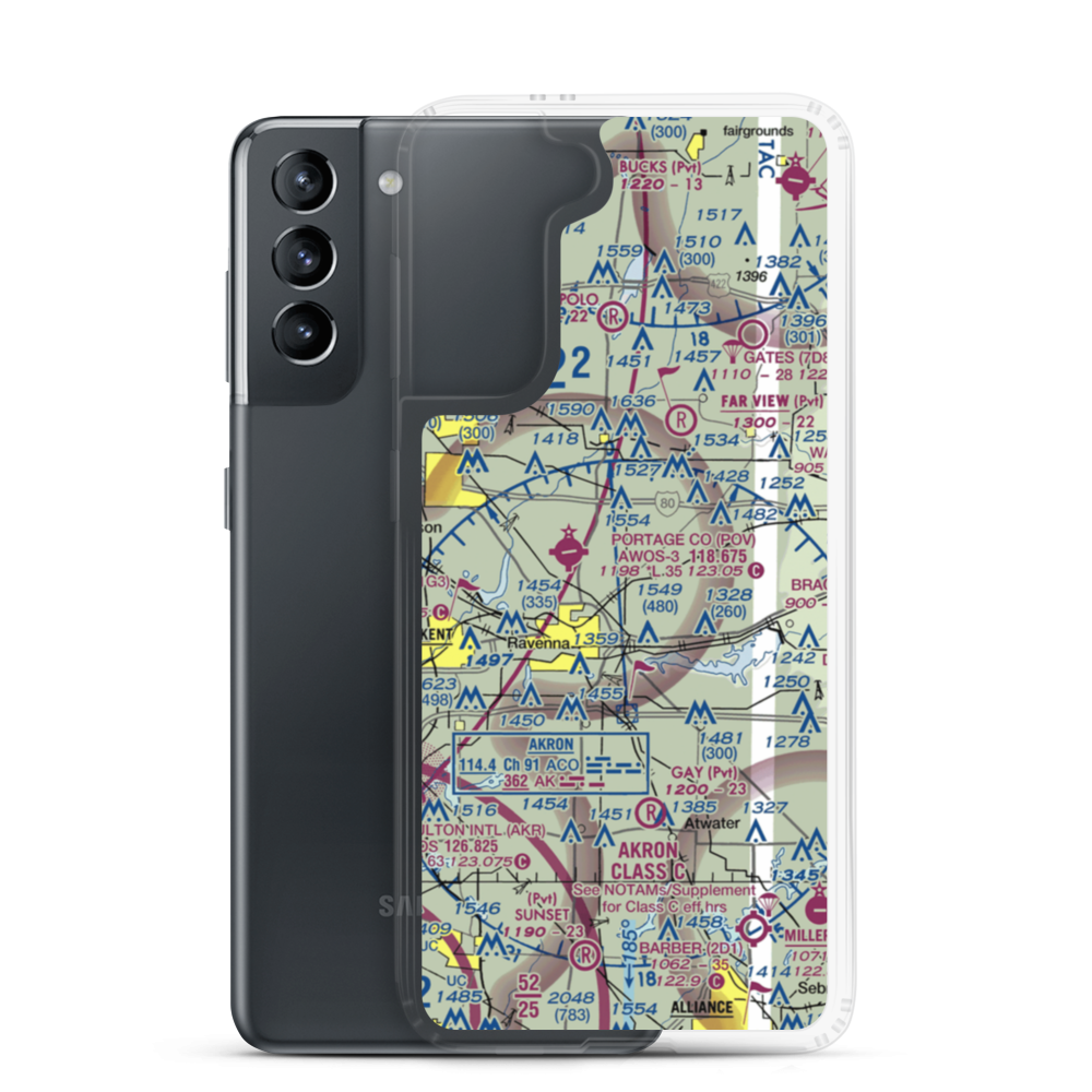 Jetway Airport (61OH) VFR Sectional Samsung Case Samsung Galaxy S21 model shown