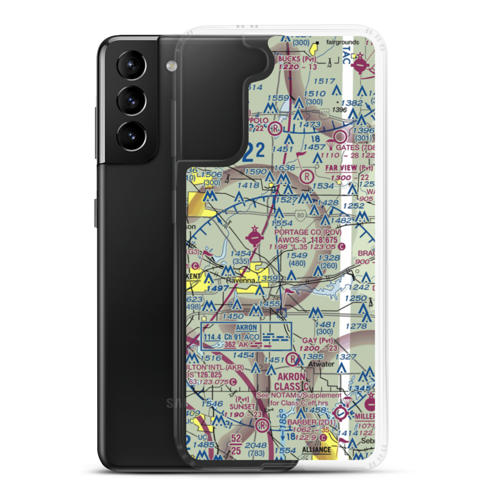 Jetway Airport (61OH) VFR Sectional Samsung Case Samsung Galaxy S21 Plus model shown