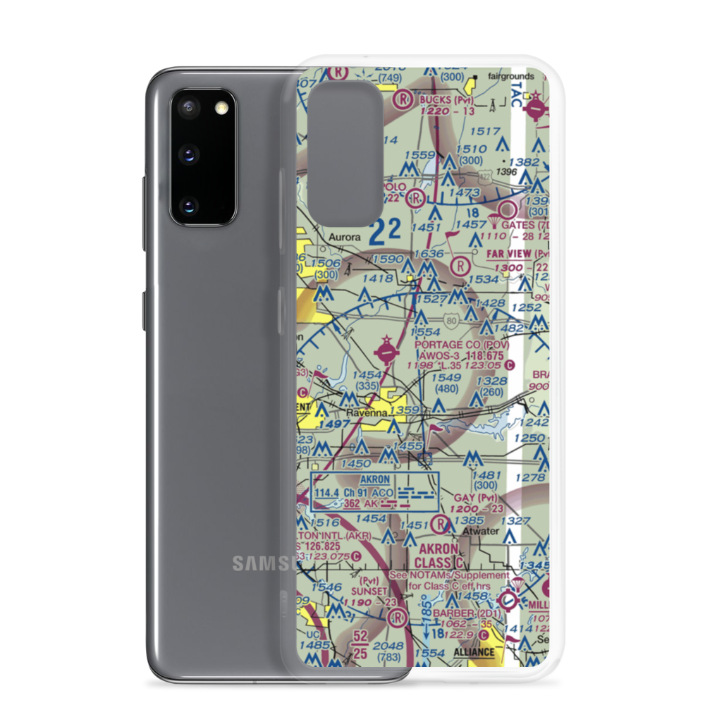 Jetway Airport (61OH) VFR Sectional Samsung Case Samsung Galaxy S20 model shown