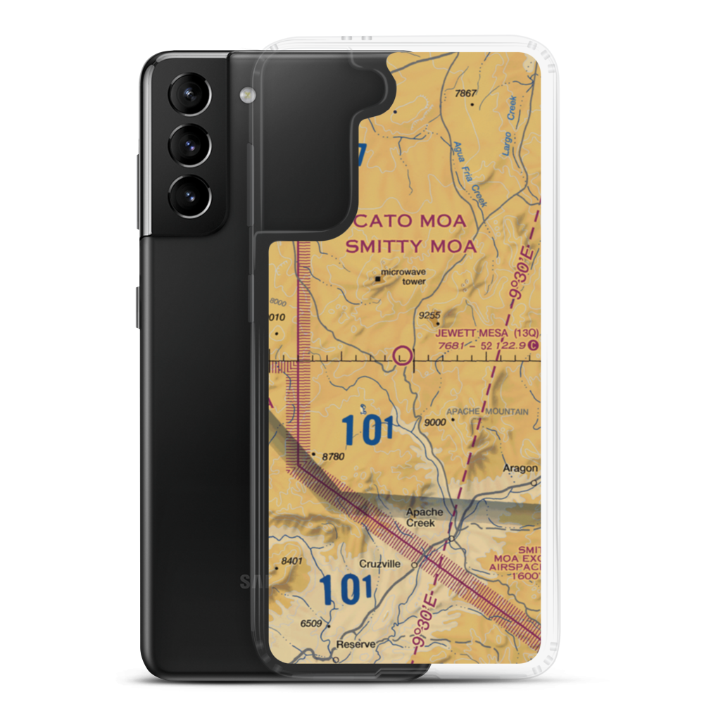 Jewett Mesa Airport (13Q) VFR Sectional Samsung Case Samsung Galaxy S21 Plus model shown