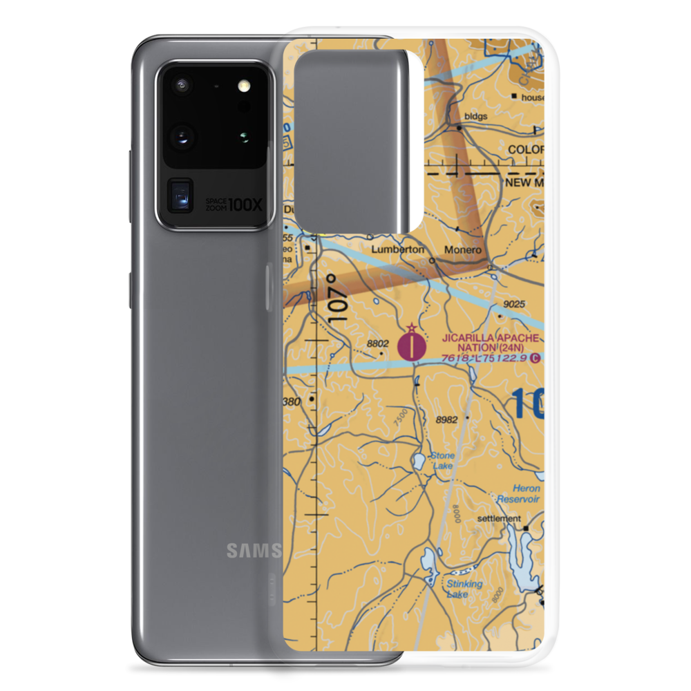 Jicarilla Apache Nation Airport (24N) VFR Sectional Samsung Case Samsung Galaxy S20 Ultra model shown