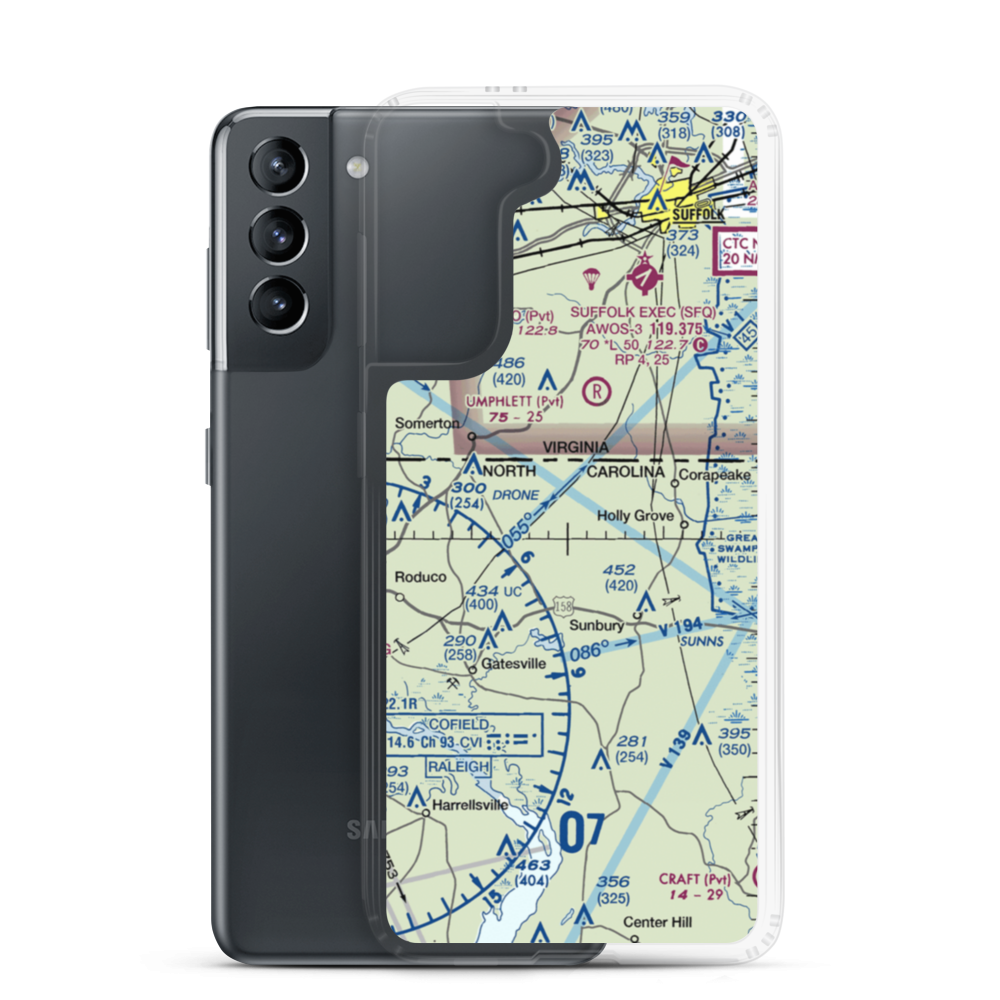 Jiles Field (9NC4) VFR Sectional Samsung Case Samsung Galaxy S21 model shown