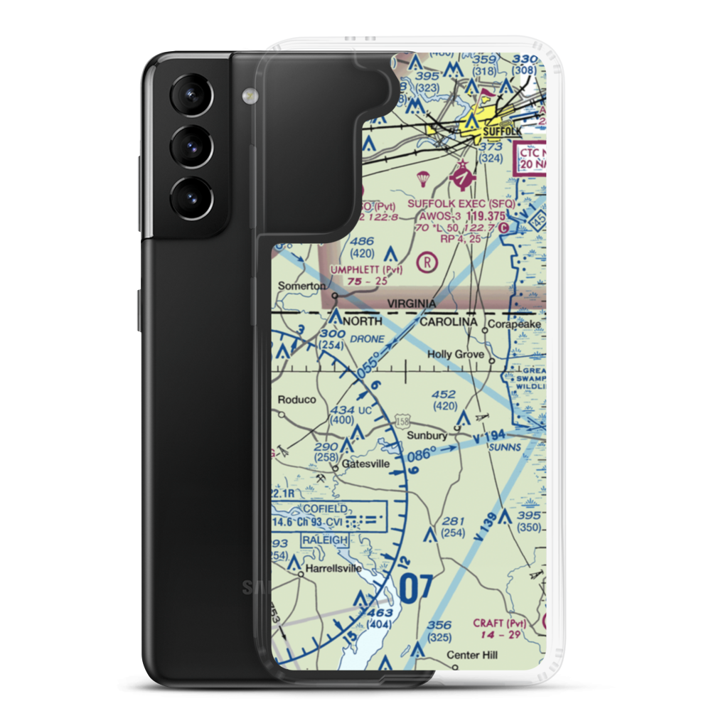 Jiles Field (9NC4) VFR Sectional Samsung Case Samsung Galaxy S21 Plus model shown