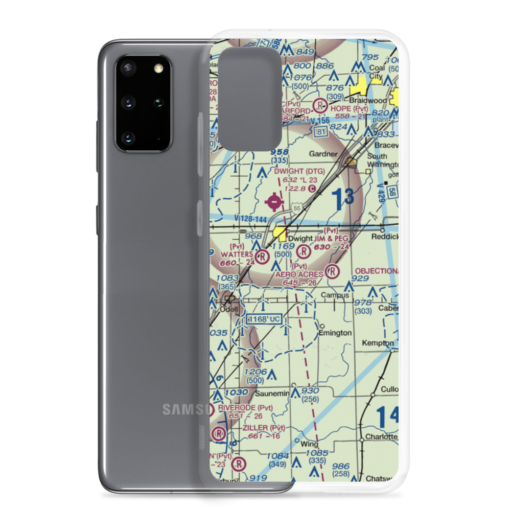 Jim & Peg Airport (61IS) VFR Sectional Samsung Case Samsung Galaxy S20 Plus model shown