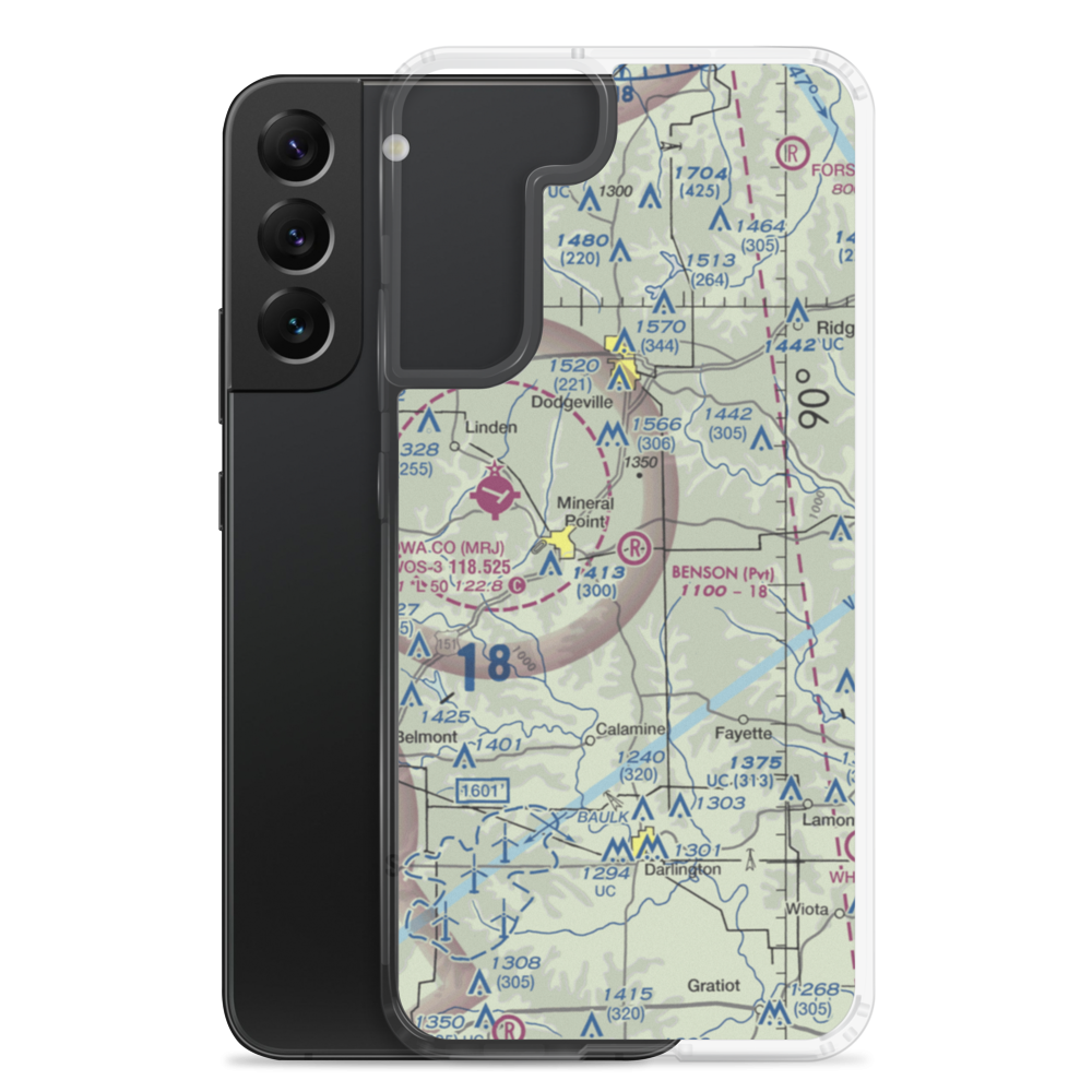 Jim Benson Field (WI16) VFR Sectional Samsung Case Samsung Galaxy S22 Plus model shown