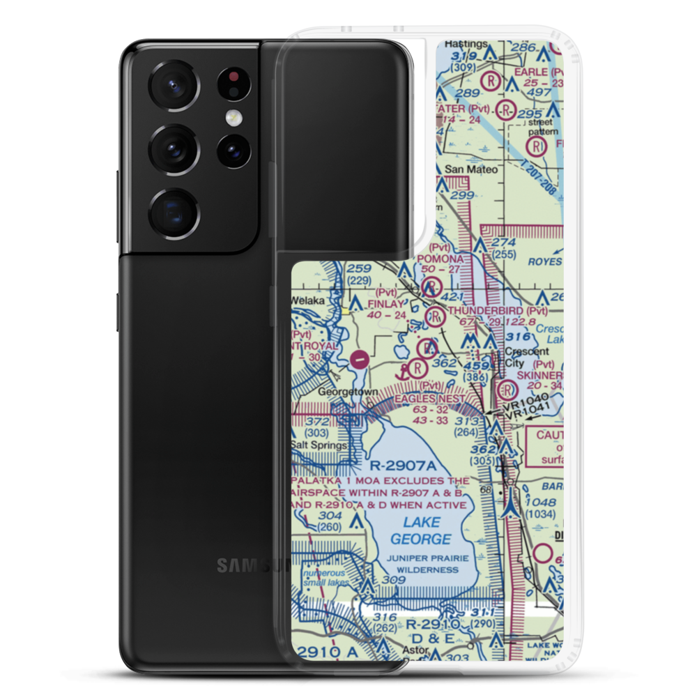 Jim Finlay Farm Airport (28FL) VFR Sectional Samsung Case Samsung Galaxy S21 Ultra model shown