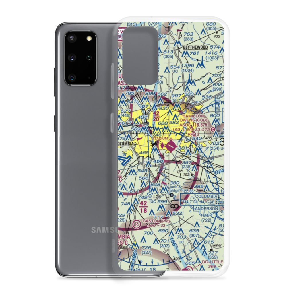 Jim Hamilton L.B. Owens Airport (CUB) VFR Sectional Samsung Case Samsung Galaxy S20 Plus model shown