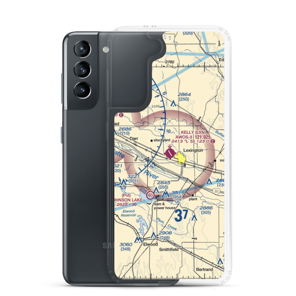 Jim Kelly Field (LXN) VFR Sectional Samsung Case Samsung Galaxy S21 model shown